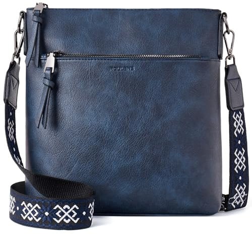 Roulens Mittel Damen Umhängetaschen, Leicht Damen Schultertasche aus Veganes Leder, Crossbody Bags für Frauen mit Verstellbar Abnehmbar Breiter Gurt