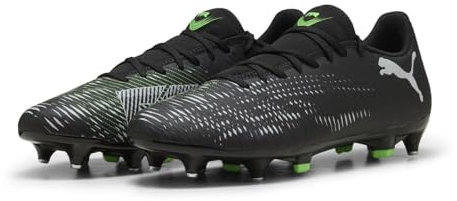 PUMA Unisex Future 8 Play MXSG Soccer Shoe, Black Silver-Fluo Green, 11 UK