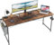 CAIYUN Computer Desk 160 x 55 cm, Home Office Desk, Simple Modern Large Desk for Bedroom, Writing Desk with Storage Bag, Study Table for Students, Rustic Brown