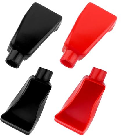 4PCS Car Battery Terminal Covers,Flame Retardant Rubber Battery Terminal Protector Top Post Caps,Universal Car Accessories Positive & Negative Car Battery Terminal Protector Caps (4PCS)