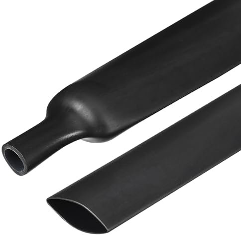 3m 50mm (Durchmesser) CYIWPH Doppelwand Schwarz Schrumpfschlauch 3:1, Jede 30.5cm Lang, 10 Stücke Marine Grade Schrumpfschlauch mit Kleber Ausgekleidet Wasserdicht, UL-Zertifikat