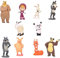 Mascha und der Bär Figuren Tortendeko，Mascha und der Bär Cake Topper Geburtstag,Mascha und der Bär Figuren Modell Kuchen Deko,Figuren Tortendeko Set,Geburtstag Kuchen Dekoration