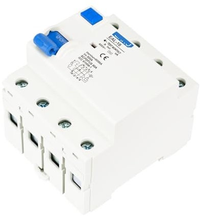 IONQXIDLD Disjoncteur électromagnétique à Courant résiduel, Type AC 2P 4P 30mA, disjoncteur différentiel, Interrupteur de sécurité(4P 20A)