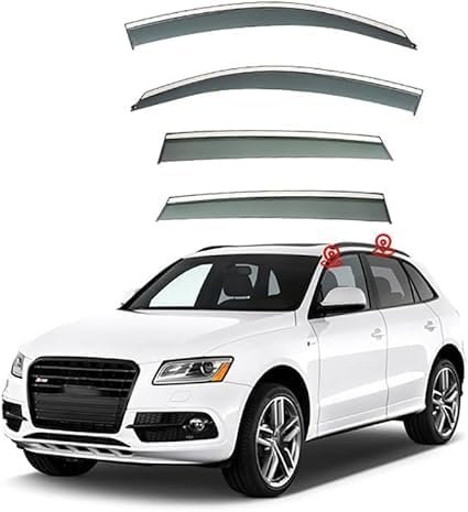 RAKTDA Deflectores Ventana Lateral para Audi Q5 8R 2008 2017, Cortavientos Ventanilla Protectores Laterales Parasoles Accesorios
