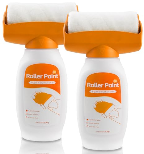 GOMETY 500g Wandreparatur RollbüRste, Wandfarbe Ausbessern Weiß mit Wandreparaturpaste, Weiße Wandfarbe Reparatur Wandreparaturroller Farbe für Graffiti Kratzer Flecken Risse Beschädigte Wände (2)