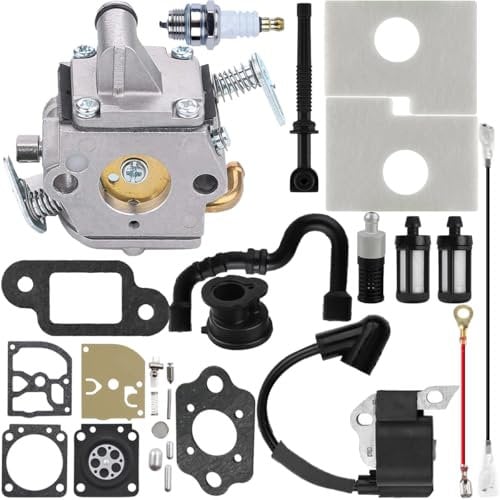 ZAMDOE MS170 Sostituzione del carburatore per Stihl 017 018 MS180 MS170C MS180C MS 170 MS 180 Motosega Sostituisci C1Q-S57 C1Q-S57A C1Q-S57B 1130-120-0603 Kit di messa a punto del carburatore