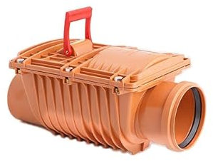 WYSKONT Rückstauklappe Ø DN110 Mit Abschließbarer Klappe, Rückstauverschluss Ø DN 110 Mit doppelter Rückstauklappe, doppelter Rückstauklappe, Rattenschutz für HT - KG Rohre (DN 110 - Zwei Klappen)