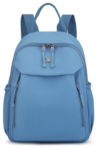 YANAIER Rucksack Damen Klein Modern Cityrucksack Tagesrucksack Blau | mit Vielen Fächern,Wasserdicht,Anti-Diebstahl, für Frauen Mädchen,für Reise Freizeit Einkauf Arbeit