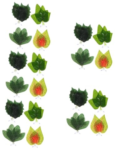 BESPORTBLE 20pcs Betta Bed Leaf Hammock for Aquarium Artificial Betta Resting Leaf Pad Floating Tropical Plants Decoration for Fish Tank
