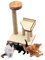 TOYANDONA 1 Satz Puppenhaus Katze Klettergerüst Kleines Puppenhaus Haustier Miniaturhaus Mädchen Mini- -kratzbaum Aus Holz Kleines Modell Eines Kratzbaums Aus Holz Möbelmodell Harz