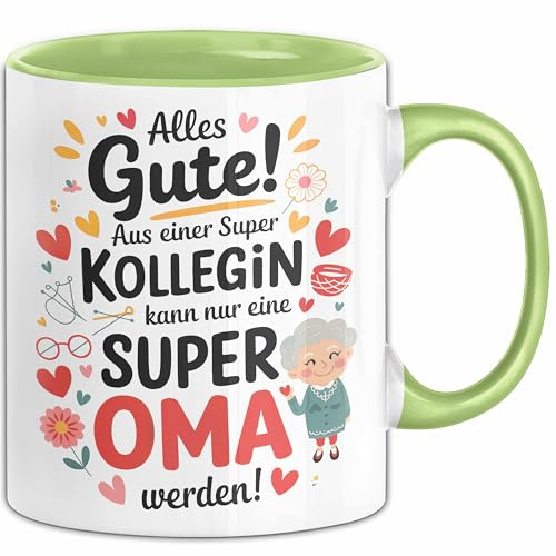 Oma Tasse Geschenkidee Beste Kollegin Oma Geschenk (Grün)