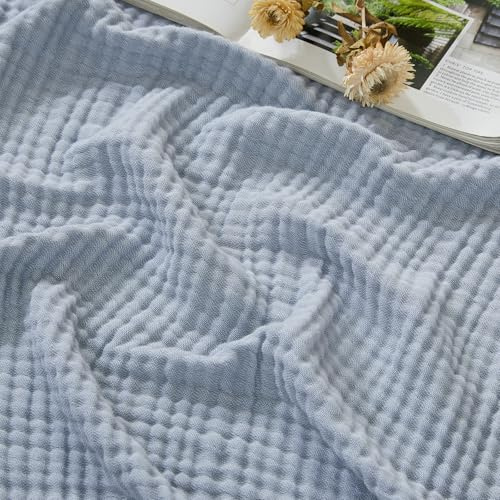 EMME Musselin Decke 230x230 Baumwolle Oeko-TEX Melange Kuscheldecke