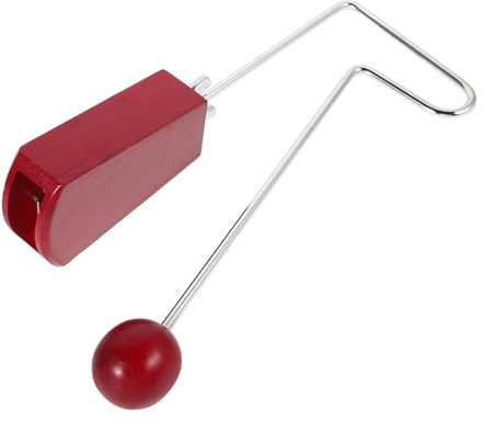 Vibraslap Schlaginstrument Holzrassel Braun und Eisen