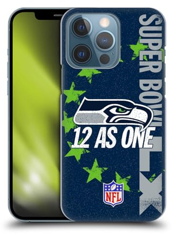 Head Case Designs Offizielle NFL Seahawks We Are 12 2026 Super Bowl LX Harte Rueckseiten Handyhülle Hülle Huelle kompatibel mit Apple iPhone 13 Pro