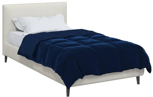 vidaXL Ganzjahresbettdecke 135 x 220 cm 4 Jahreszeiten Dunkelblau