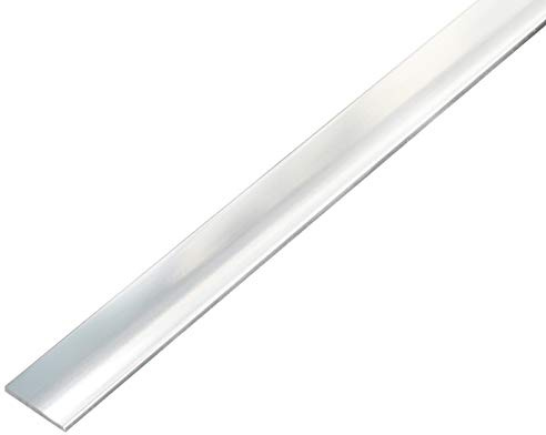 Alberts 488345 Flachstange | selbstklebend | Aluminium, chromdesign | 1000 x 25 x 2 mm