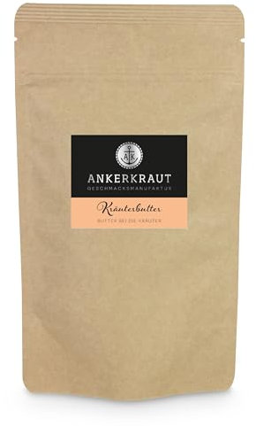 Ankerkraut Kräuterbutter, Dip selber machen, mit Knoblauch, Butter mit Gewürzzubereitung würzen, Brot-Aufstrich, BBQ, 130 g im aromadichten Beutel