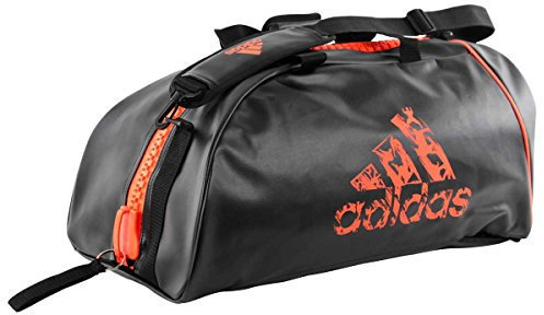 adidas Training 2in1 Bag Sporttasche, Schwarz/Orange, 31 x 62 x 31 cm