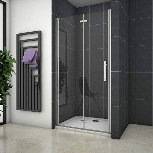 80x185cm Mamparas de ducha Pantalla baño plegable puerta de ducha Aica