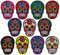 Faden & Nadel Bügelbilder Set : 11 x Totenkopf Patches zum Aufbügeln für Erwachsene u. Kinder