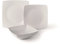 Excelsa Eclipse Lot de 18 assiettes carrées, en céramique, blanc