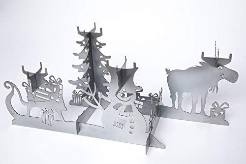 Edelstahl Adventskranz mit Teelichthalter