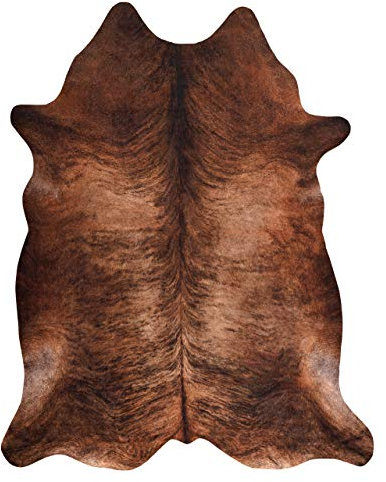 Teppich künstliches Rindsleder, Kuh, braun Leder 180x220 cm
