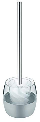 sanwood. WATERCLOU Set mit Universaladapter Innovative WC-Bürste ohne Borsten Toilettenbürste aus Silikon (weiß mit Behälter)