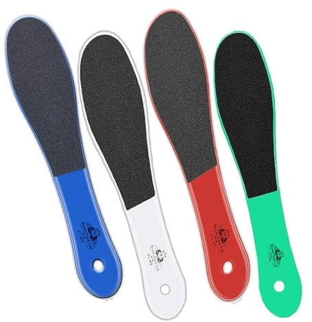 Double-Sided Foot Files Footfiles for Hard Skin Remover Foot Dry Skin Remover Feet Foot Rasp File Pack of 4 Dead Skin Remover Foot Scrubber Hard Skin Remover Foot Care for Wet Dry Cracked Feet