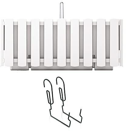 Prosperplast Jardinière de balcon Boardee 38x18x16 cm - Blanc