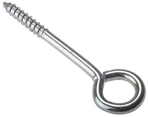 fiXte® 75mm BZP (3 inch) Steel Screw in Vine Eyes - Pack of 40 - Silver