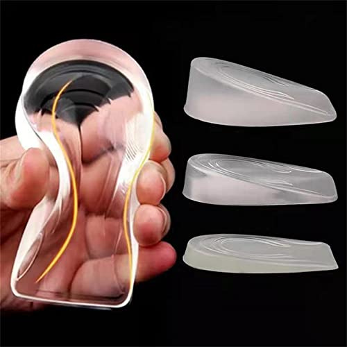 1 Paar Silikon-Gel-Höhenerhöhung Einlegesohle Fersenheber-Einsätze Half Plain Gel-Fersenpolster Elastischer Kissenbogen-Unterstützungseinsatz…