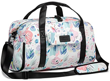 Kinmac Sporttasche, Reisetasche, Wochenendtasche, Handgepäcktasche, Blumen
