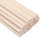 DOITEM 50 Stück unbehandelte Naturholz-Dübelstangen Hartholzstäbchen für Handwerk und Heimwerker (250 mm x 5 mm)