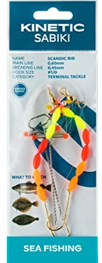 Kinetic Sabiki Scandic #1/0 Yellow/Red/Orange