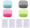 Portasapone portatile per lavare il viso da 4 pezzi e sacchetto a rete per portasapone da 4 pezzi, portasapone a prova di perdite impermeabile con coperchio per casa, bagno (piccola dimensione)