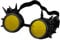 Ultra Schwarz mit Gelben Linsen Spike Steampunk Brille Steam Punk Herren Damen Brille Cyber ​​Pilot Brille Punk Damen Zubehör Rave Brille Schweißbrille Flying Rustic Brille Steam Punk Brille