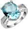 Gualiy Hochzeitsringe für Frauen, Damenringe Versilbert 4-Krappen mit Oval Zirkonia Ringe Größe 62 (19.7)