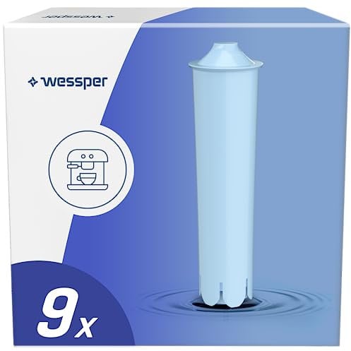 Wessper Wasserfilter Kartuschen für Kaffeemaschine, Filterpatronen für kaffeevollautomaten, Kompatibel mit Jura 71312 Blue, GIGA, ENA, Micro, IMPRESSA – 9 Stück
