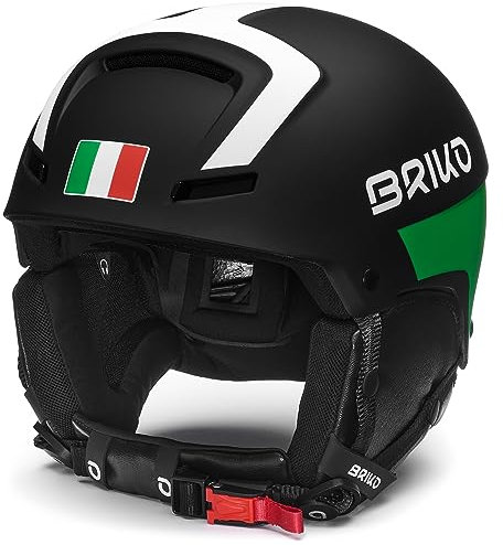 Briko, HELMET Unisex adulto, MATT BLACK-WHITE, S