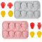 2pcs Moldes de caramelos de Halloween, molde de silicona de calavera molde de silicona de calavera moldes para hornear de calavera para decoración de Tartas de Azúcar Galletas Cubitos de Hielo