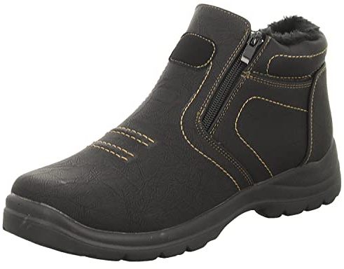 Paulo G. Schlupf/Reißverschlußstiefelette Warmfutter Freizeit (Casual) 46319-BLK