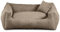 Gutekissen Hundebett aus weichem Material, gefüllt mit Polyurethanschaumstoff, Geripptes Material, schmutzabweisend, Farb- und Größenwahl, inklusive kleines Kissen. (XXL - 110x90, Hellbraun)