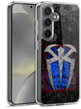 Head Case Designs Offizielle WWE Logo Im Used Look Roman Reigns Gelhülle [Militärischer Schutzgrad] Kompatibel Mit Samsung Galaxy S24 5G Und Kompatibel Mit MagSafe