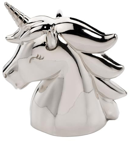 Unicorn Money Box 12.5cm Silver Plated Money Bank for New Baby or Christening Comes boxed 7039