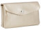 flora & co - Porte-Monnaie Et Cartes en Similicuir Irisé Brillant - Portefeuille Pochette Format Mi-Longue À Magnétique - Pratique Léger - Doré