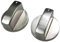 NTRUXZP Bouton de Cuisinière à Gaz, Lot de 4 Boutons de Commande Universels en Métal Brossé pour Cuisinière à Gaz 6 mm Argenté Bouton de Poêle, Convient pour le Gaz, le Four et la Plaque de Cuisson