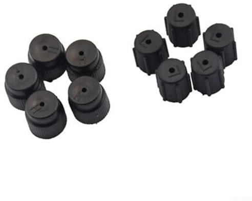 URPIZY Air Conditioner Valve Cap, 10 X R134a Air Conditioning Cap AC Sealing Cap 5pcs High Pressure Car Parts Air Conditioning Service Charging Port Valve Cap