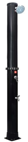 Sufrk Outdoor Solar-Gartendusche mit Duschkopf und Wasserhahn, 40 l, Gartendusche, mit Trittbrett und Duschkopf, rustikal - Außendusche, für Schwimmbad, Camping