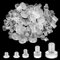 Gummipuffer 100 Stück Glasplatten Tischpuffer gumminoppen für glasplatten Gummipuffer mit Gewinde,Transparent Gummi Anschlagdämpfer,Gummipuffer Möbel Puffer für Schranktüren,Schubladen-5mm&8mm
